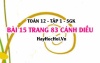 Bài 15 trang 83 Toán 12 tập 1 Cánh Diều